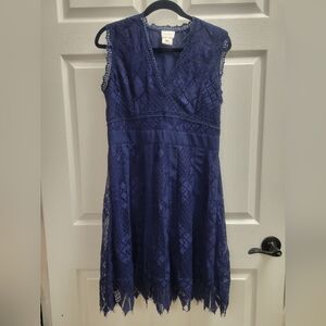 Foxiedox Midnight Blue Lace Dress Gently Used Size XL